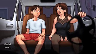 Summertime Saga - Busty Stepmother gets railed by a after a beautiful date