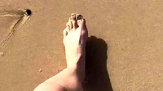 Foot fetish Handjob POV
