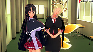 Xenovia Quarta gets caught sucking dick - HS DXD NTR Madness 13