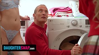 Stepdaughters Emma Starletto And Lana Smalls Spread Their Legs For Stepfathers Cocks - Reality Foursome