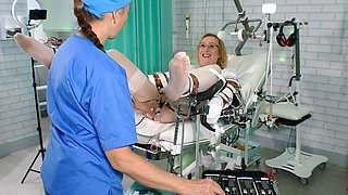 Lisa Essex and Mistress Jane Medical Fetish Electro Play