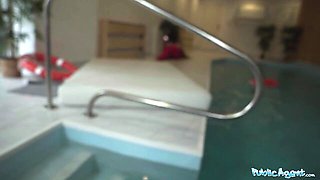 Attractive Martin and Shelena's indoor pool smut