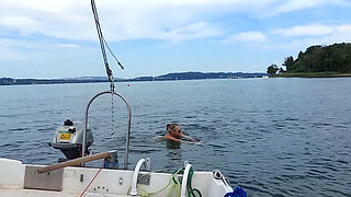 Granny Goes Swimming in a Sexy Swimsuit!