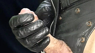 Horny Leather Smoking Hunk Cumming For You