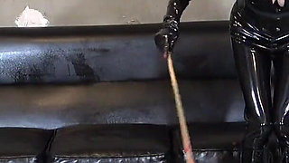 Dick Cane and Dick Hot Wax, Mistress Is Obsessed with Dripping Wax on Masochist's Dick and Hitting Dick with a Cane