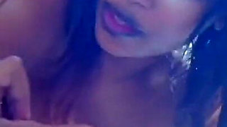 Ebony Outdoor Striptease