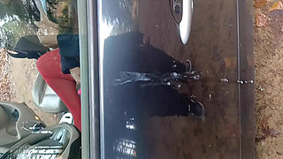 I park in a parking lot and men take out their juices on my car