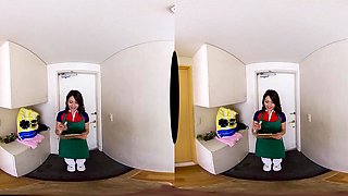Japanese Explores VR Toilet POV With Sensual Play
