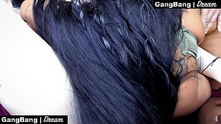 Wild Outdoor-gangbang with 3 Cum Sluts in Germany