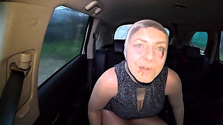 Risky Trip in Full Pantyhose Encasement Nylon Doll in the Car Ep. 336