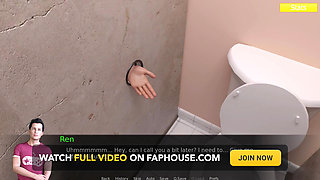 Erotica 5 - Ren Fucks Mystery Girl Through Toilet Glory Hole