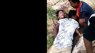 Indian Outdoor Teenage Caught & Nailed By Village Fellows Hard-core Indian Caught Gonzo Vid Mms