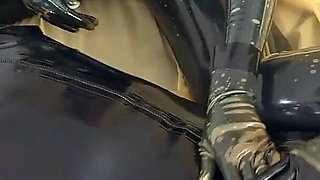Latex Bag Mistressae & Miss Lilly Edging Threesome