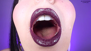 You Are in Deep Devotion to Me - Cigar and Dark Purple Lipstick