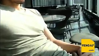 Public Masturbation: Airport Pee and Cum