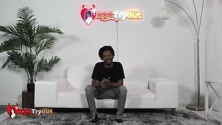 Gorgeous exotic doll Frecklemonade is sucking on the knees