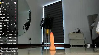 Solo ladyboy masturbation