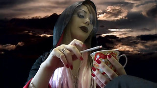 Evil Giantess vampire will do a little bit more holes in your tiny body