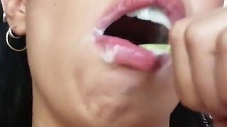 Nastiest Cum Tooth Brushing Ever!