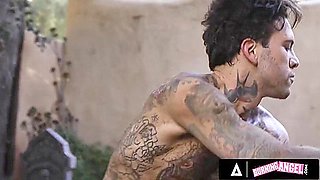 Little Goth Temptress Genevieve Sinn Gets Her Ass Rammed In A Graveyard