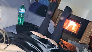 Hotblondygirl Blowjob Cum in Mouth Feet View Sock Collant Nylon Ass POV Blonde Latina