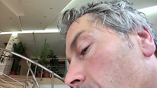 Two Romanian Girlfriends Kiss and Get Pussies Drilled Deep by Two Men