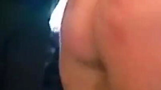 Humiliating food penetration in pussy