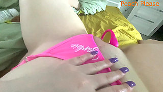 Eighteen Year Old Girl Masturbates for Her Boyfriend on Video Female Orgasm Lovense Homemade