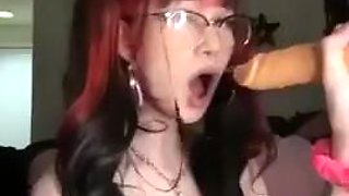 See Punk inhaling faux-cock (hexmami)