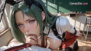 Mika’s Big Tits Sucked In School And Her Classroom Uniform Drenched In Cum AI PORN