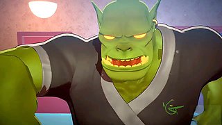 Getting down with Emma in a wild orc massage session