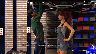 Race of Life - Dirty Sex with a Mechanic Girl After Repairing a Car