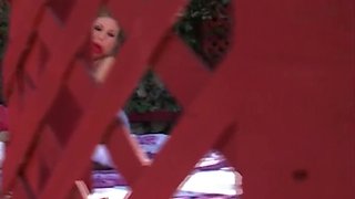 Blonde Mel Masturbates In The Garden - Aubrey Addams