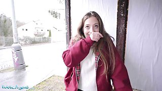 Venom Evil's brunette sex by Public Agent
