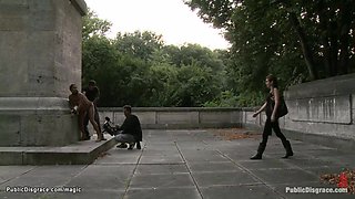 Natural busty Spanish public fucked