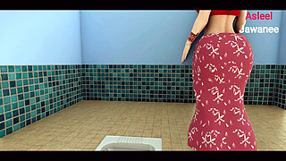 Indian Girl Caught While Masturbate Inside Toilet