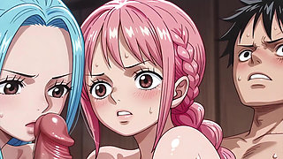 Vivi, Rebecca, and Luffy (op)