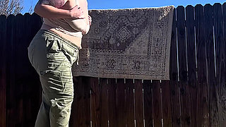 Cum See Stepmommy Pee & Do Chores Under the Big Blue Sky