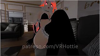 Red Head Maid With Thigh Highs Face Sitting Foot Job Stepping On Couch Pov Lap Dance