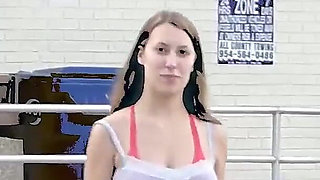 Kimber Lee Day at the Beach Blowjob in Car
