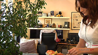 A POV Massage with a Busty French Masseuse Turns Into a Good Blowjob