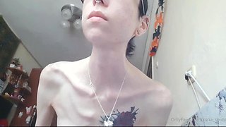 Amateur striptease and Solo masturbation