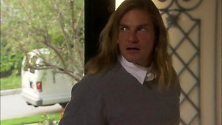 Longhaired lover fucks his wife in their own house