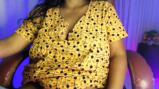 Pregnant Lady Play with Boobs and Big Belly.