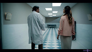 Lucy Mochi & Molly Little Parasited - Sex Hungry Asian Babe Makes Blonde Nurse Into Her Prey