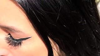 Extreme amateur pov blowjob with brunette babe