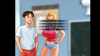 Summertime saga  sex with classmate and stepmom gives me blowjob