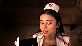 Home Nurse Helps You Get Hard   ASMR Hot
