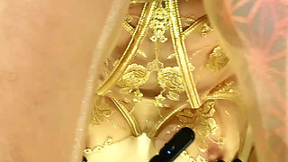 Hot Busty Masturbating Shemale Toys Her Ass