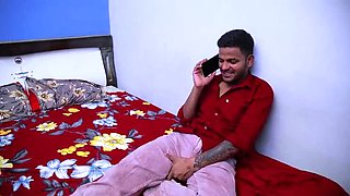 Indian Girlfriend Gives Deep Throat Blowjob and Anal to Boyfriend's Hard Penis